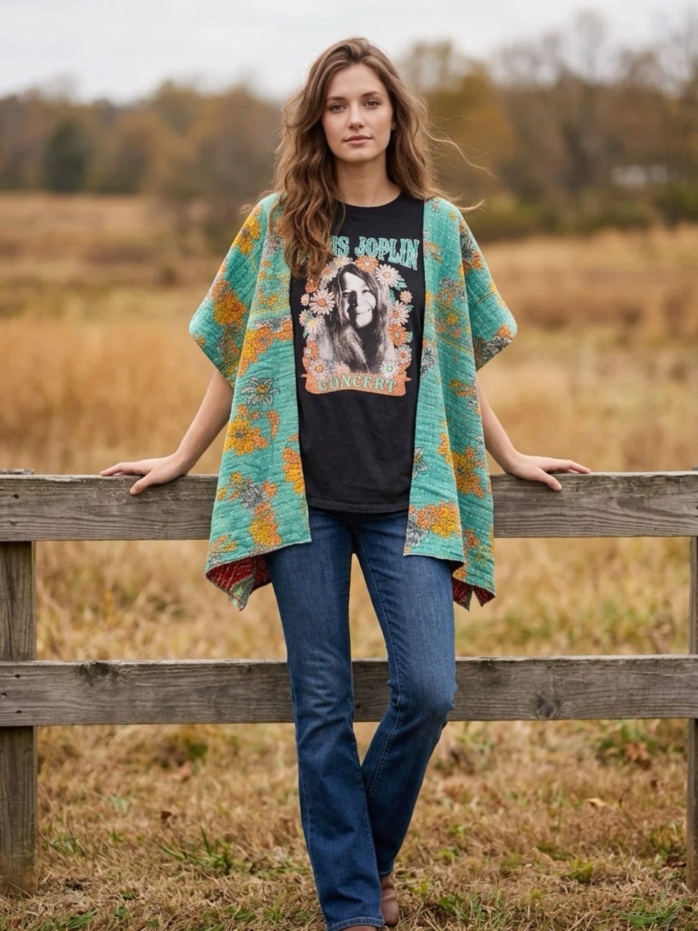 Handcrafted Upcycled Janis Joplin Kantha Tunic NWT One Size